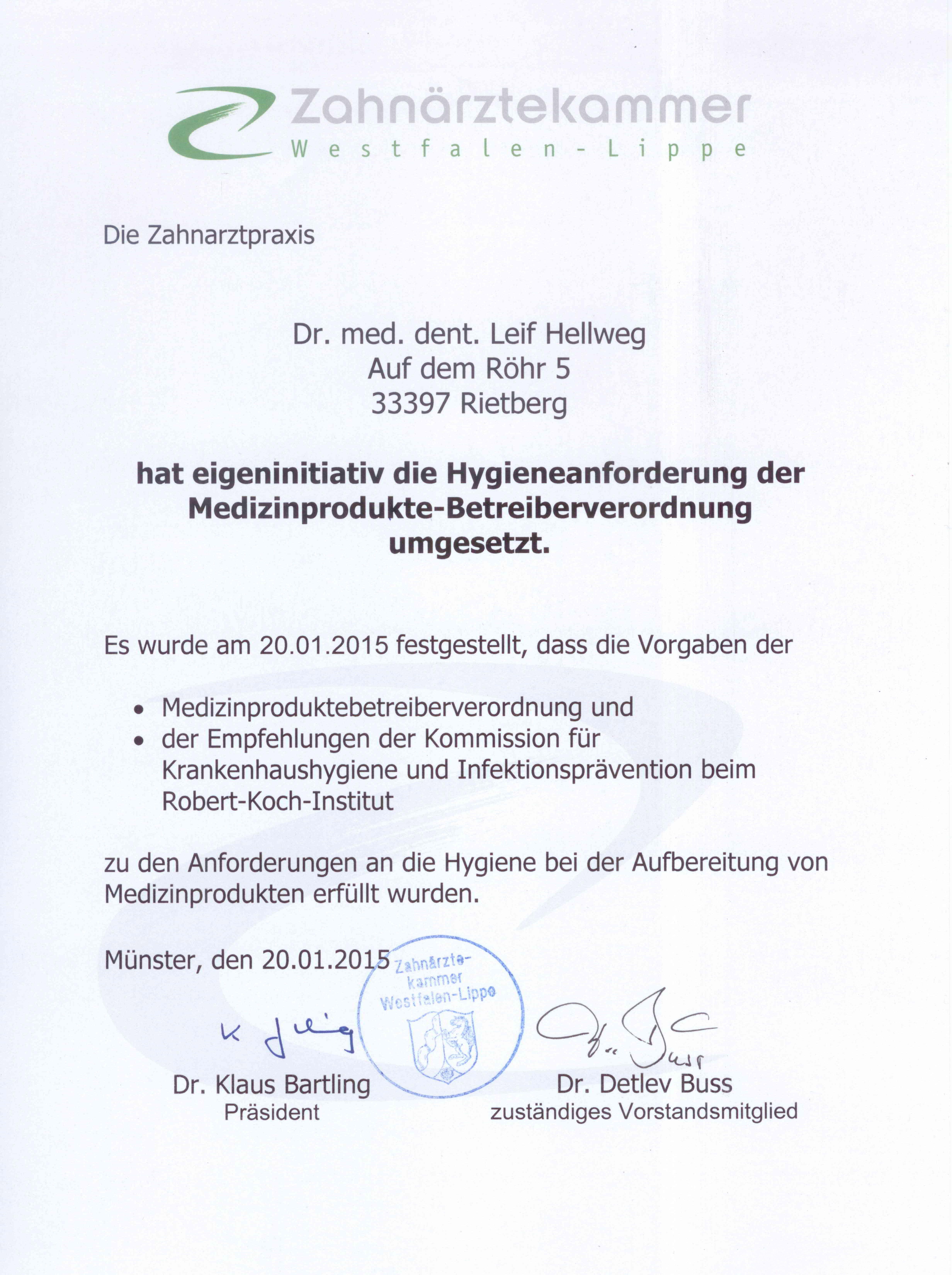 Zertifikat